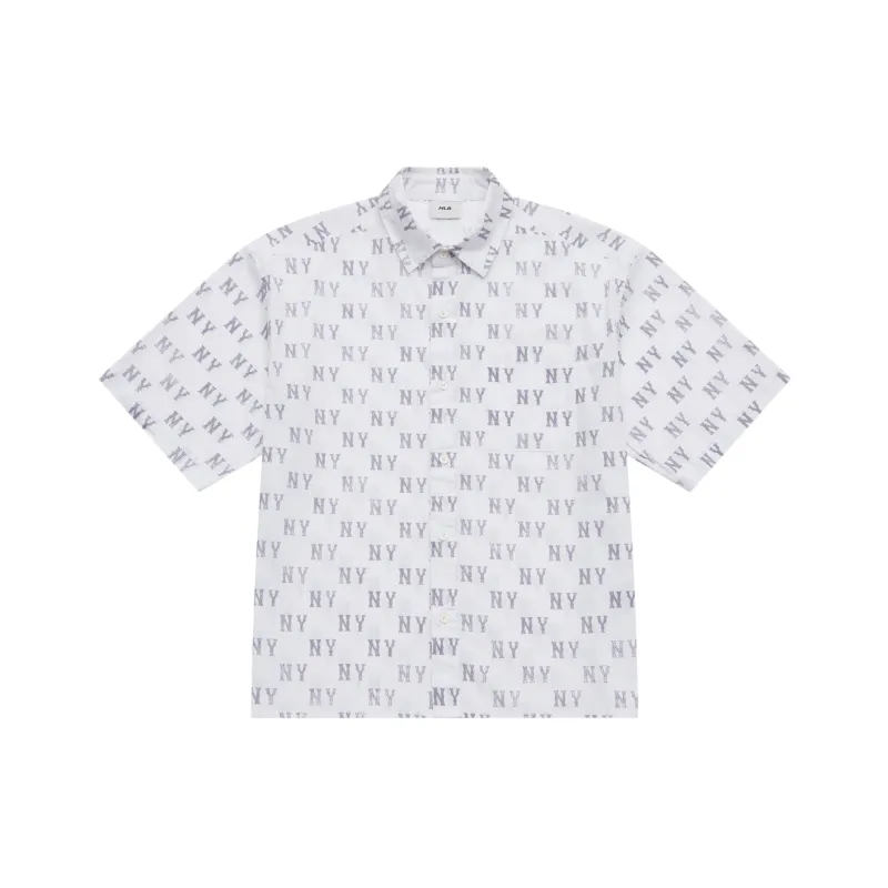 MLB MONOGRAM Collection New York Yankees SS25 Shirt Unisex Gray-0