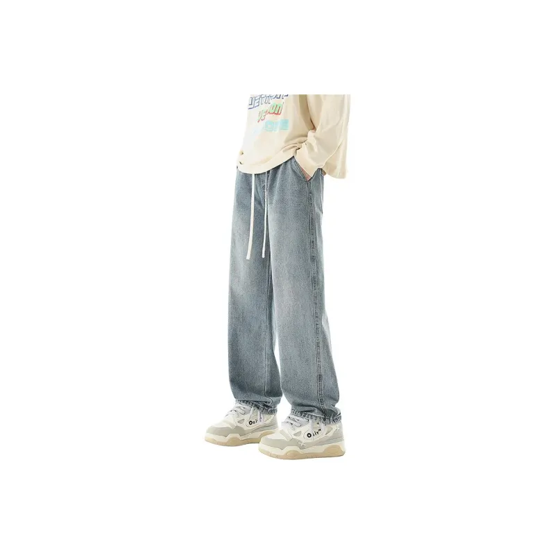 IJRJ Jeans Unisex Distressed White Gray-14