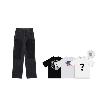 MT99 Jeans Unisex Textured Black