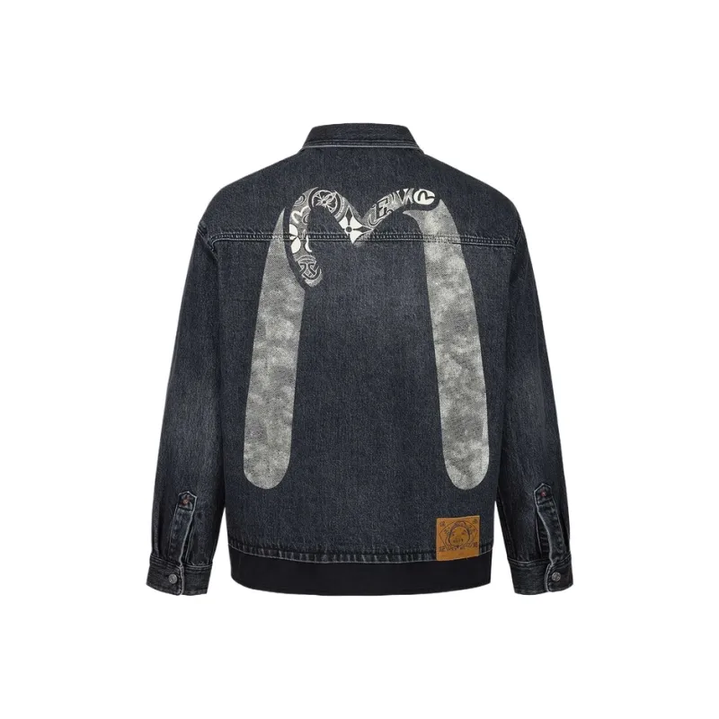 EVISU Denim Jacket Men's Denim Black-0