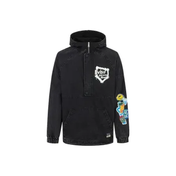 EVISU 2025 Spring Jackets Coats Men's Charcoal Gray