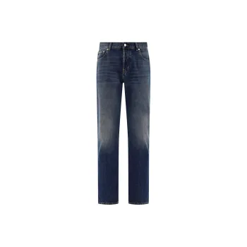 McQ Alexander McQueen Logo Detailed Straight Leg Jeans