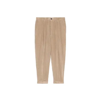 AMIPARIS Tapered Corduroy Cropped Trousers