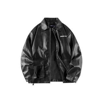 CRUSH KEY Leather Jackets Jackets & Coats Unisex
