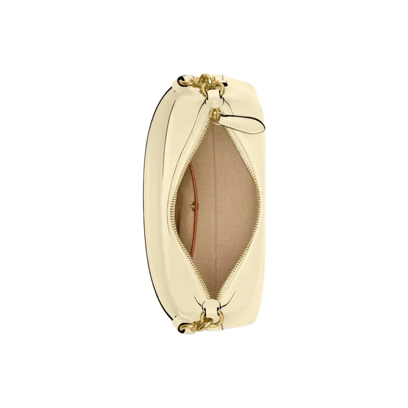 COACH Juliet Leather Crossbody Bag, Shoulder Bag Medium Size Women's Light Yellow-3