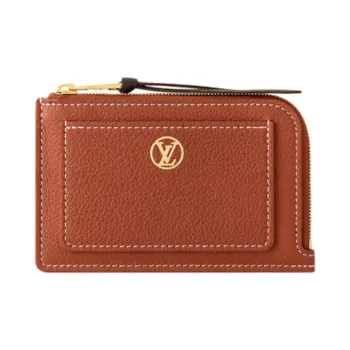 LOUIS VUITTON Low Key Cow Leather Card Holder Men's Brown