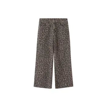 Suamoment Jeans Unisex Leopard Print