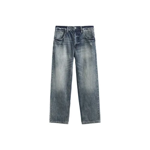SANSHILIUJIE Jeans Men's Ash Blue
