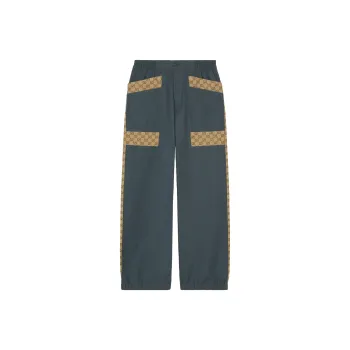 GUCCI Gg Cotton Canvas Trousers