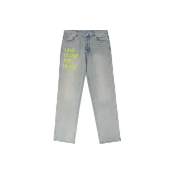 VLONE Straight Fit Jeans Unisex Blue