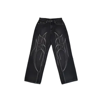 THUG CLUB Jeans Unisex Black