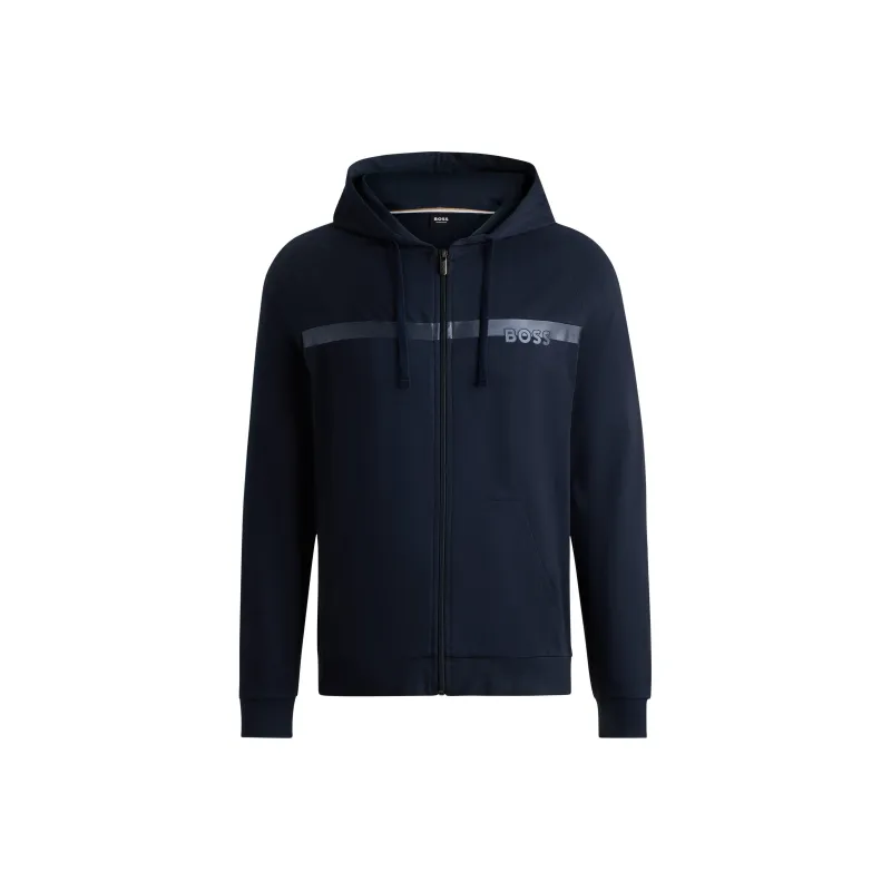 Boss Logo print Cotton Hoodie-0