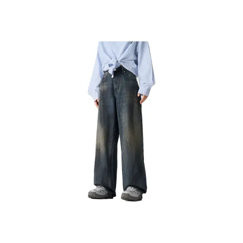 Pimio Jeans Unisex Vintage Blue