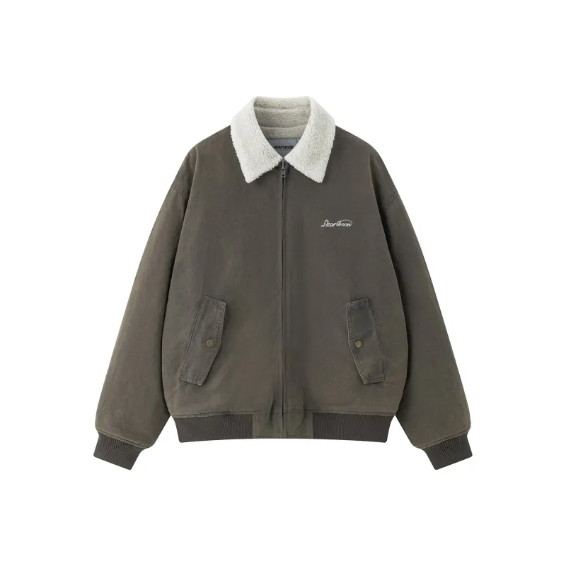 Heartboon Jackets Coats Unisex Vintage Gray-0