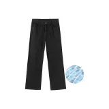 Black (Loose Fit Straight Fit Ice Silk)