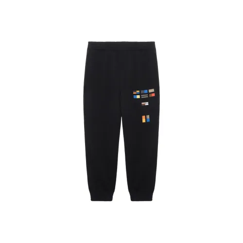 Burberry Badge Appliqué Cotton Jogging Pants