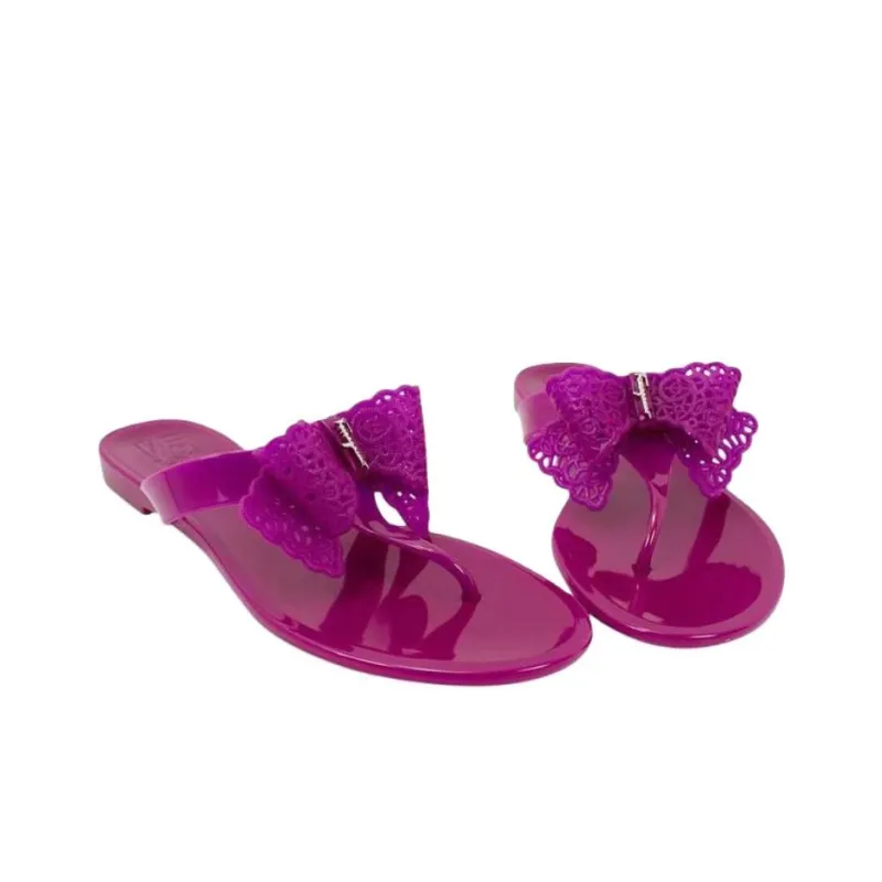 FERRAGAMO Slip Resistant Flip Flops Women's Purple-1