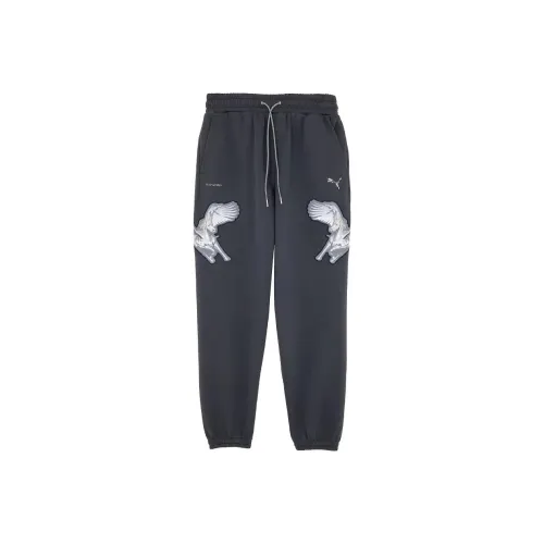 PUMA X Empty Mountain Base Co branded Model Knitted Sports Pants Unisex Black