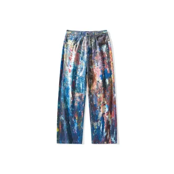 BRYAN JIMENEZ Jeans Unisex Dark Blue
