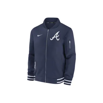 Nike Atlanta Braves Authentic Collection Men's Nike Mlb Full Zip Bomber Jacket