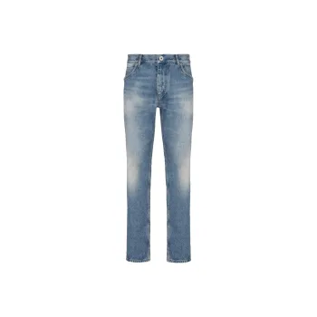 BALMAIN Vintage Effect Mid Rise Jeans