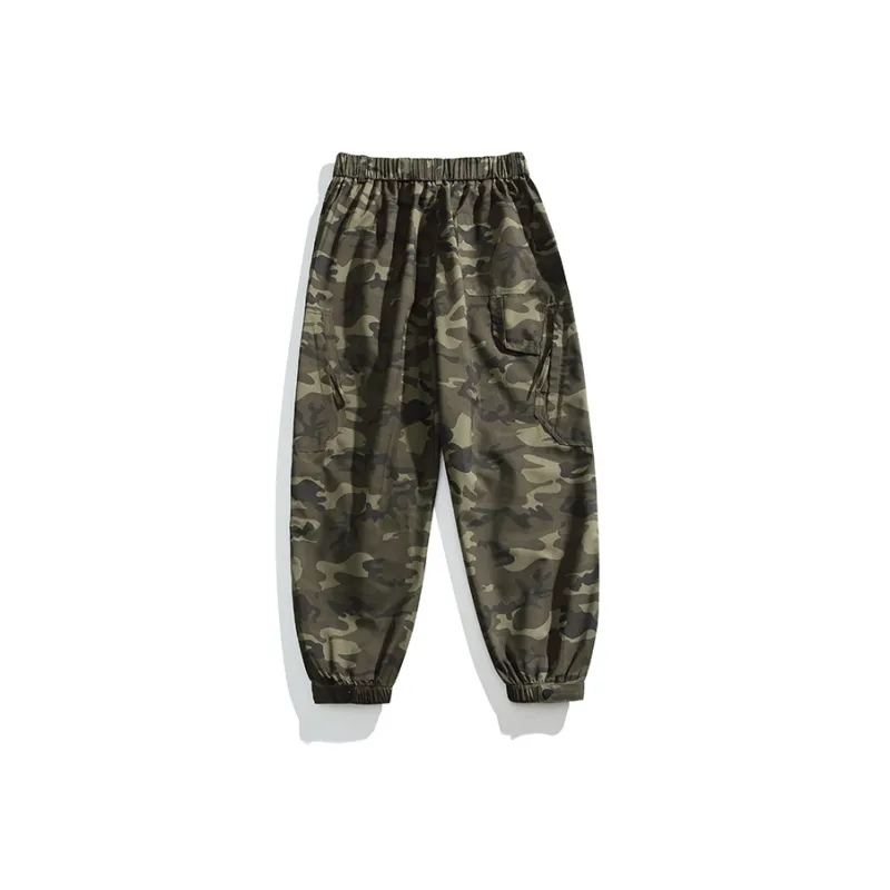 4T Cargo Pants Unisex Dark Gray Camouflage-1
