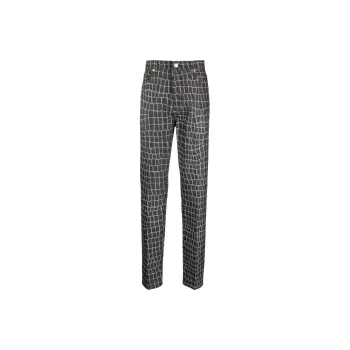 VERSACE Crocodile print Straight leg Jeans
