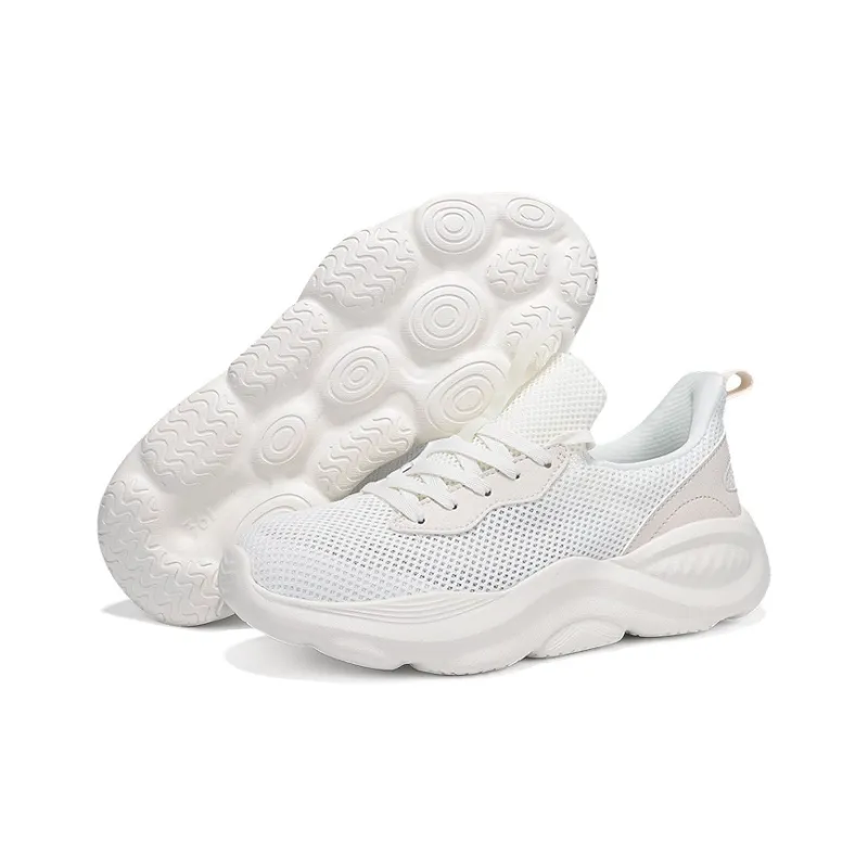 361° Cushioning, Breathable, Lightweight Low Top Casual Shoes Women's Feather White Lotus Seed White-5