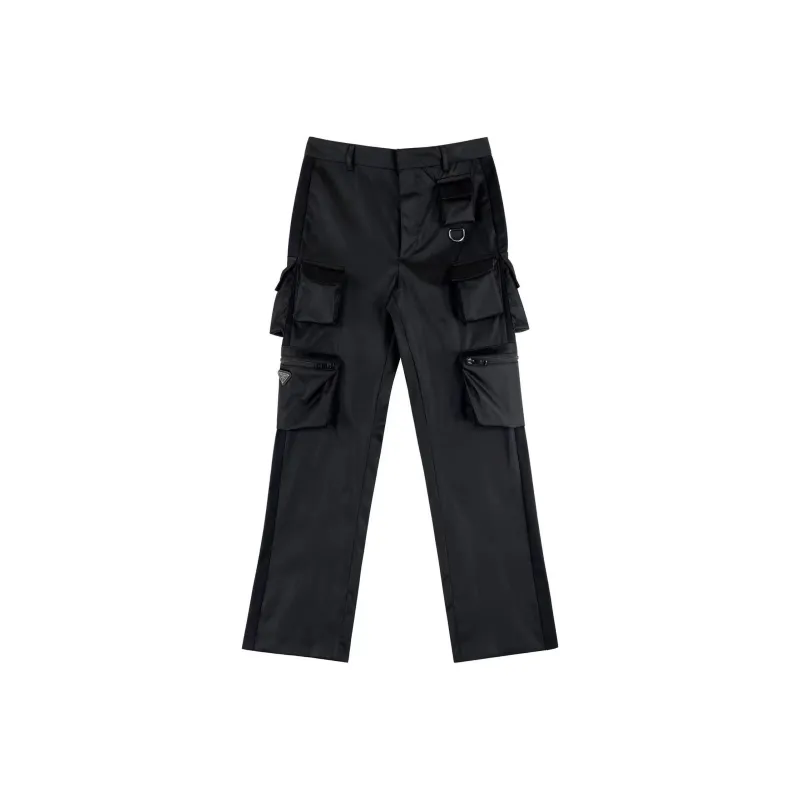 PRADA SS24 Cargo Pants Men Black-0