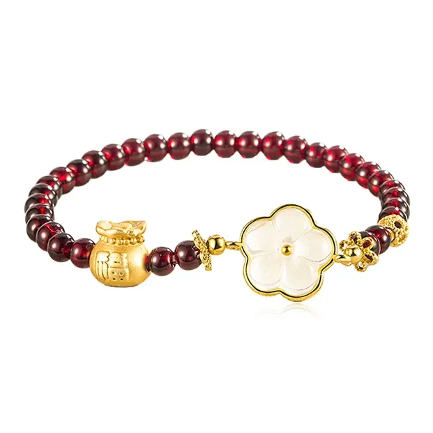 D.K.X Glass Colored Gemstone Bracelets Women's-0