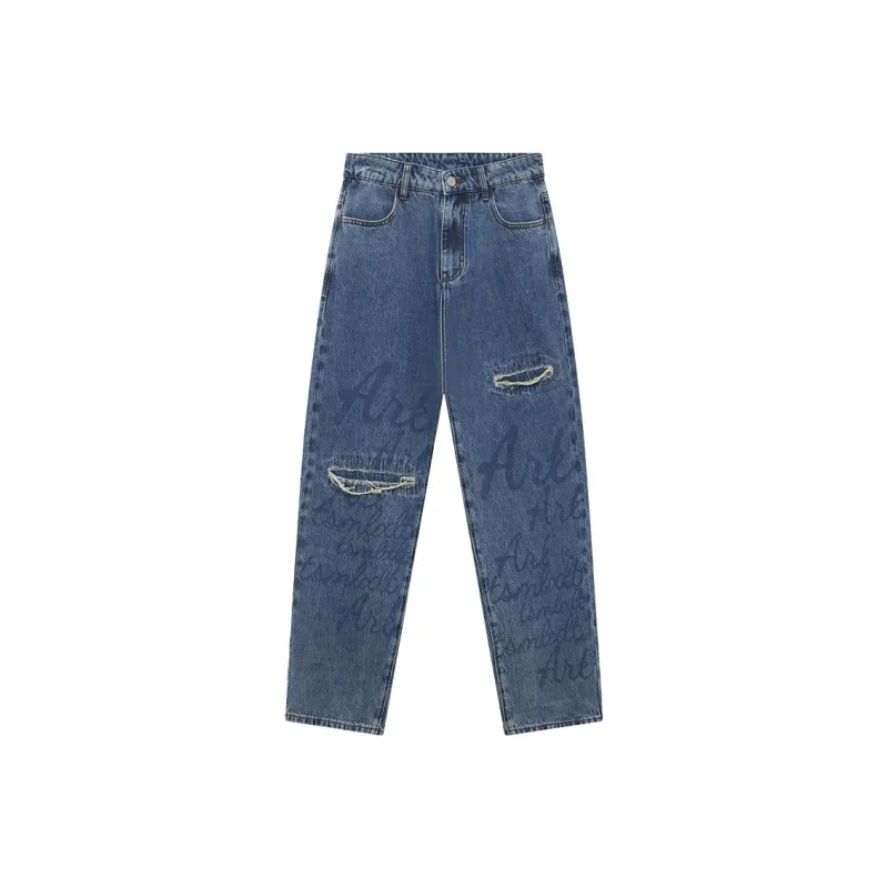 TSMLXLT Jeans Unisex Dark Denim Blue-0