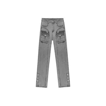 XINYINSU Jeans Unisex Gray