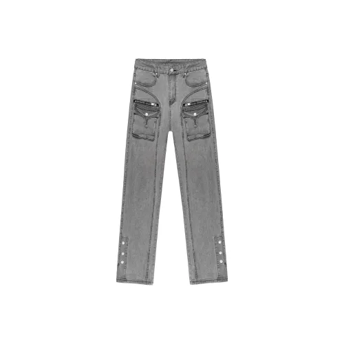XINYINSU Jeans Unisex Gray