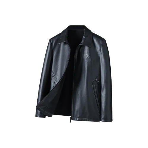 KAISER Leather Jacket Men's Black