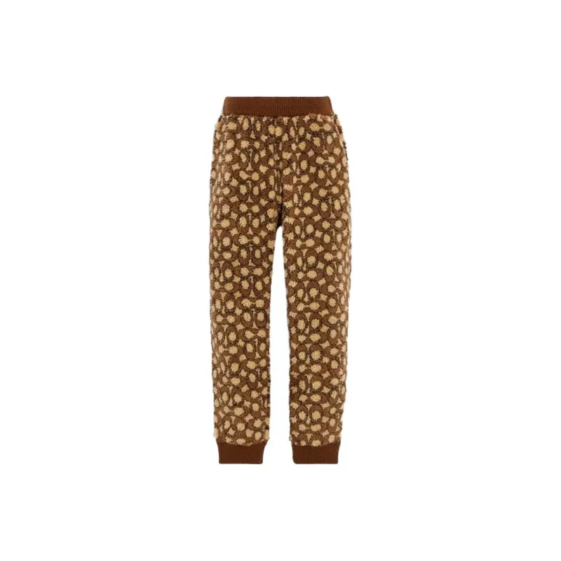 COACH Knitted Sports Pants Men's Brown-0