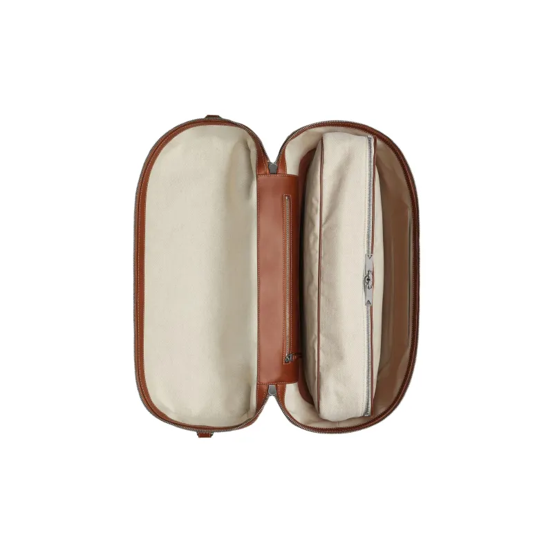Bottega Veneta Calfskin Travel Bag Men's Light Wood & Natural-3
