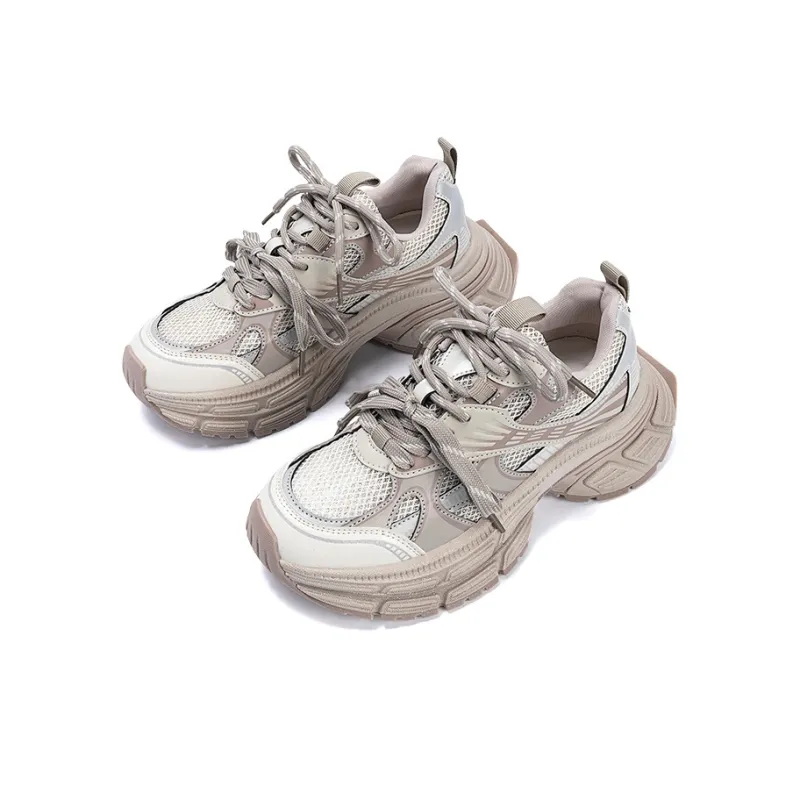 EXULL Q Balance Lightweight Height Increasing Low Top Chunky Sneakers Women's-6