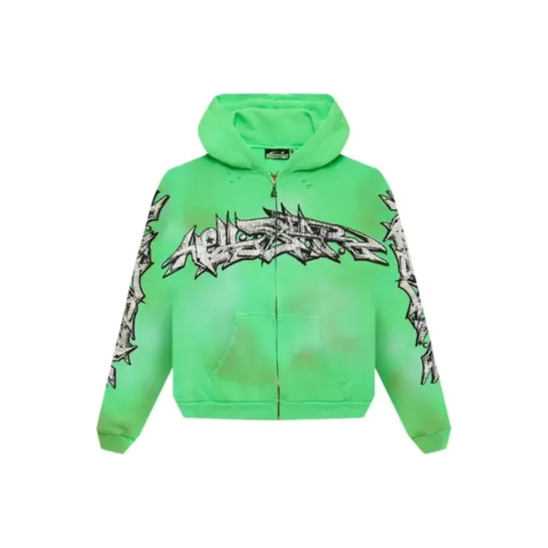 Hellstar Graffiti Zip Up Hoodie-0