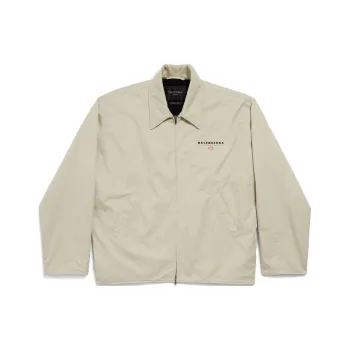 Balenciaga Jackets Coats Loose Fit Style Men's Military Beige