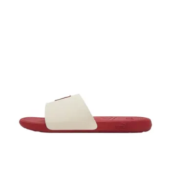PUMA Cool Cat 2.0 Slip Resistant Abrasion Resistant Slide Slippers Men's Red Beige