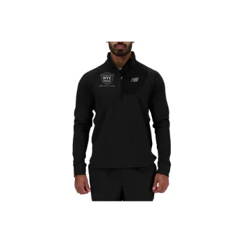 New Balance United Airlines Nyc Half Nb Heat Grid Half Zip Jackets Coats Men's Black