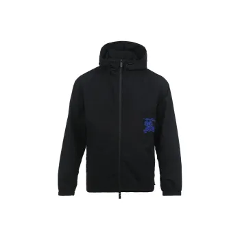 Burberry Equestrian Knight Zip Up Hooded Jacket