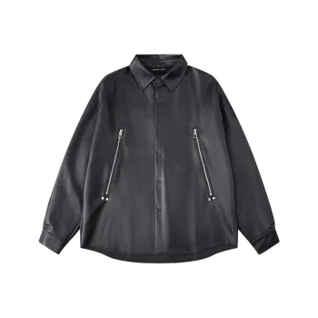 GEOFFREY B. SMALL Leather Jacket Unisex Black