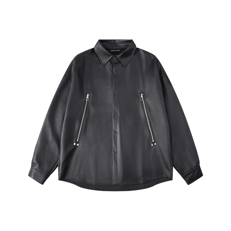 GEOFFREY B. SMALL Leather Jacket Unisex Black-0
