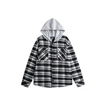 TESTUNG Jackets Coats Unisex Blue Black Plaid