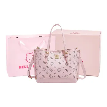 MESUCA Sanrio Hello Kitty Collaboration Kitty Series PU Tote One Shoulder Handbag Women's Multicolor