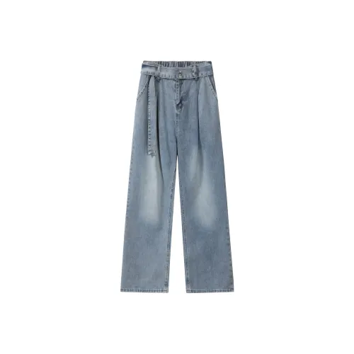 HOZZS Jeans Unisex Blue