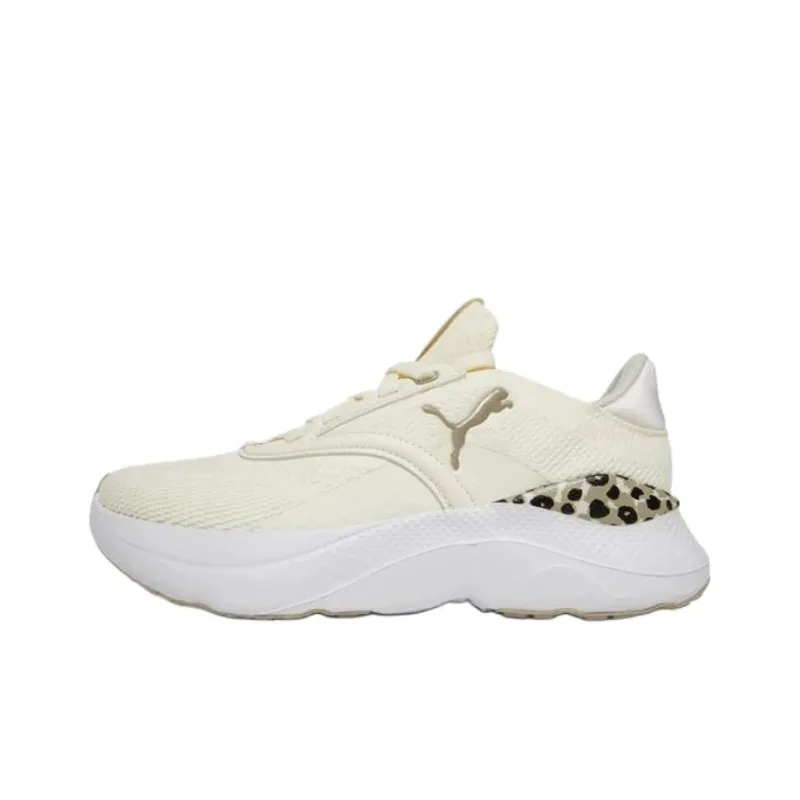 PUMA SOFTRIDE Mayve Anti Slip Wear Resistant Low Top Running Shoes Women's Beige-0