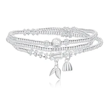 Hkgd S925 Silver Bracelets Unisex
