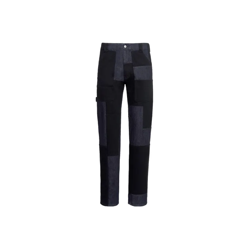 Alexander McQueen Patchwork Straight leg Jeans-0